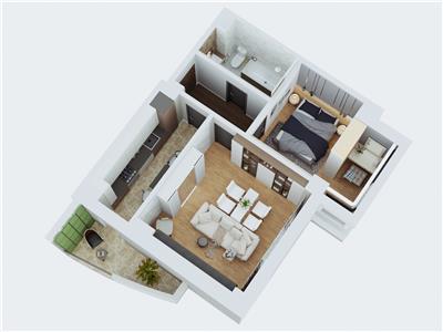 Apartament 2 camere decomandate 54 mp comision 0%